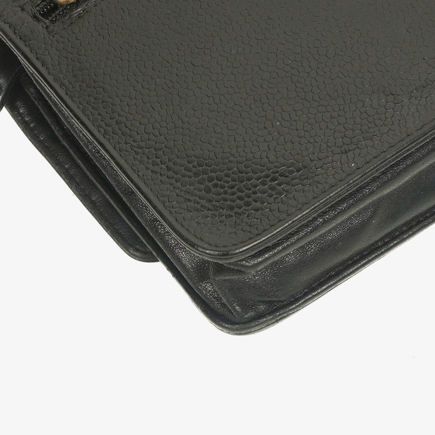 Chanel Timeless CC Wallet on Chain WOC in schwarzem Caviar