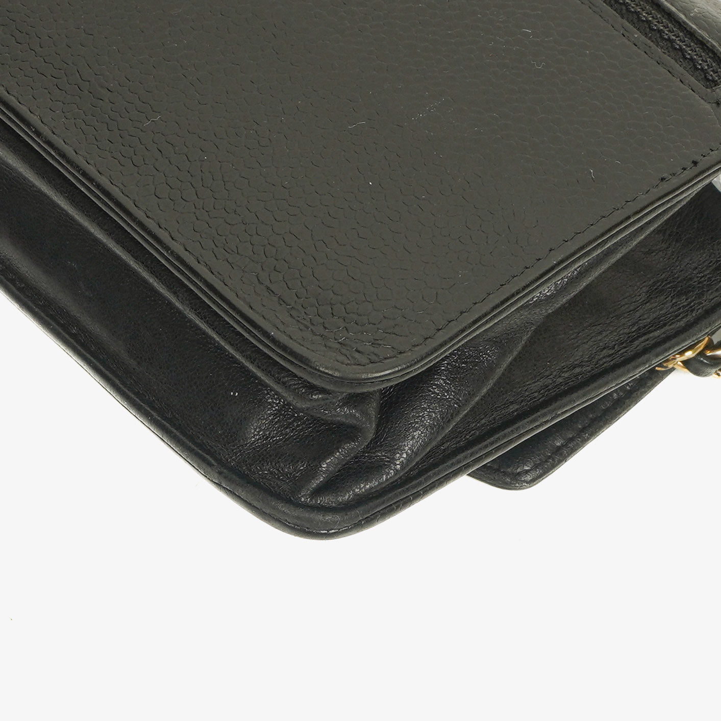 Chanel Timeless CC Wallet on Chain WOC in schwarzem Caviar
