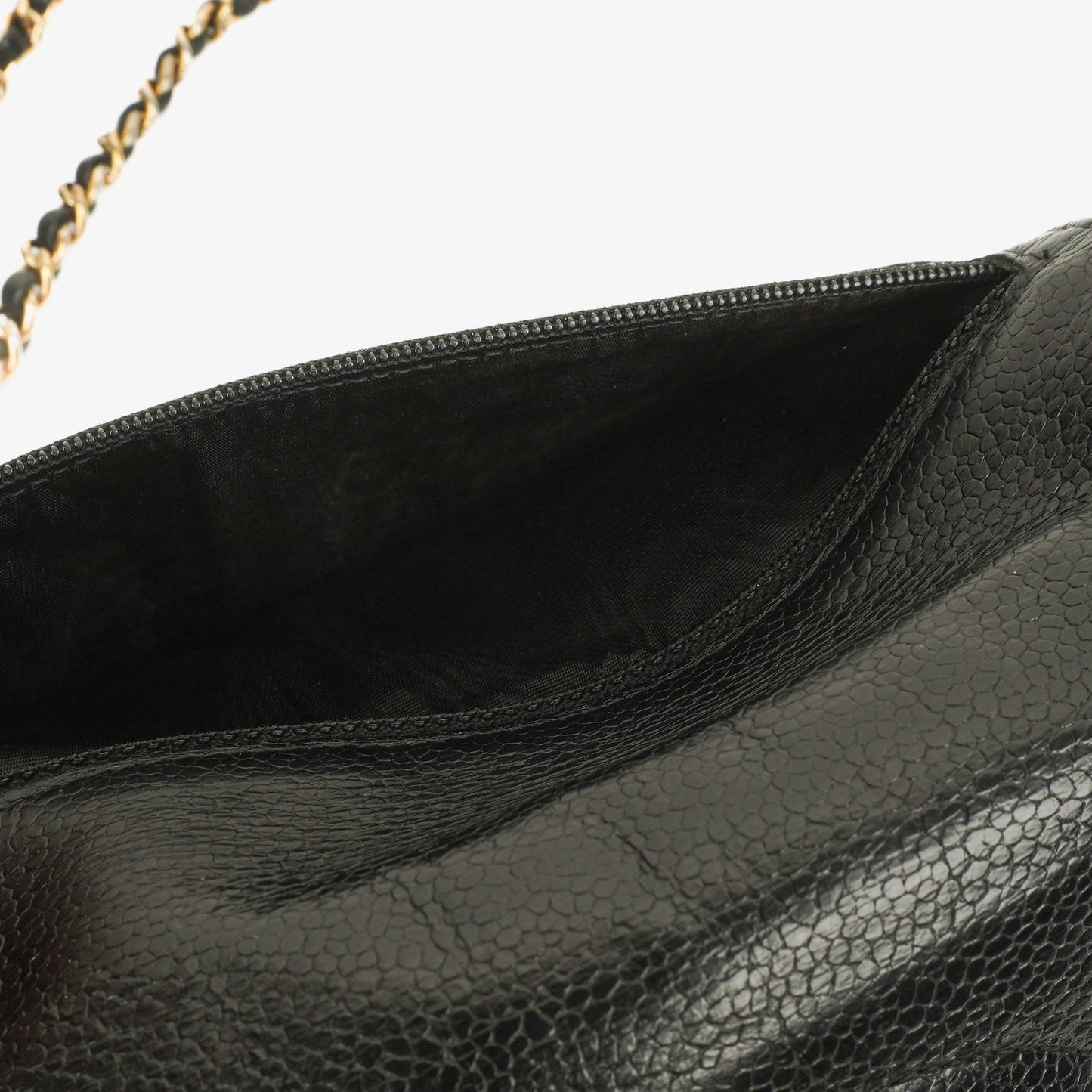 Chanel Timeless CC Wallet on Chain WOC in schwarzem Caviar