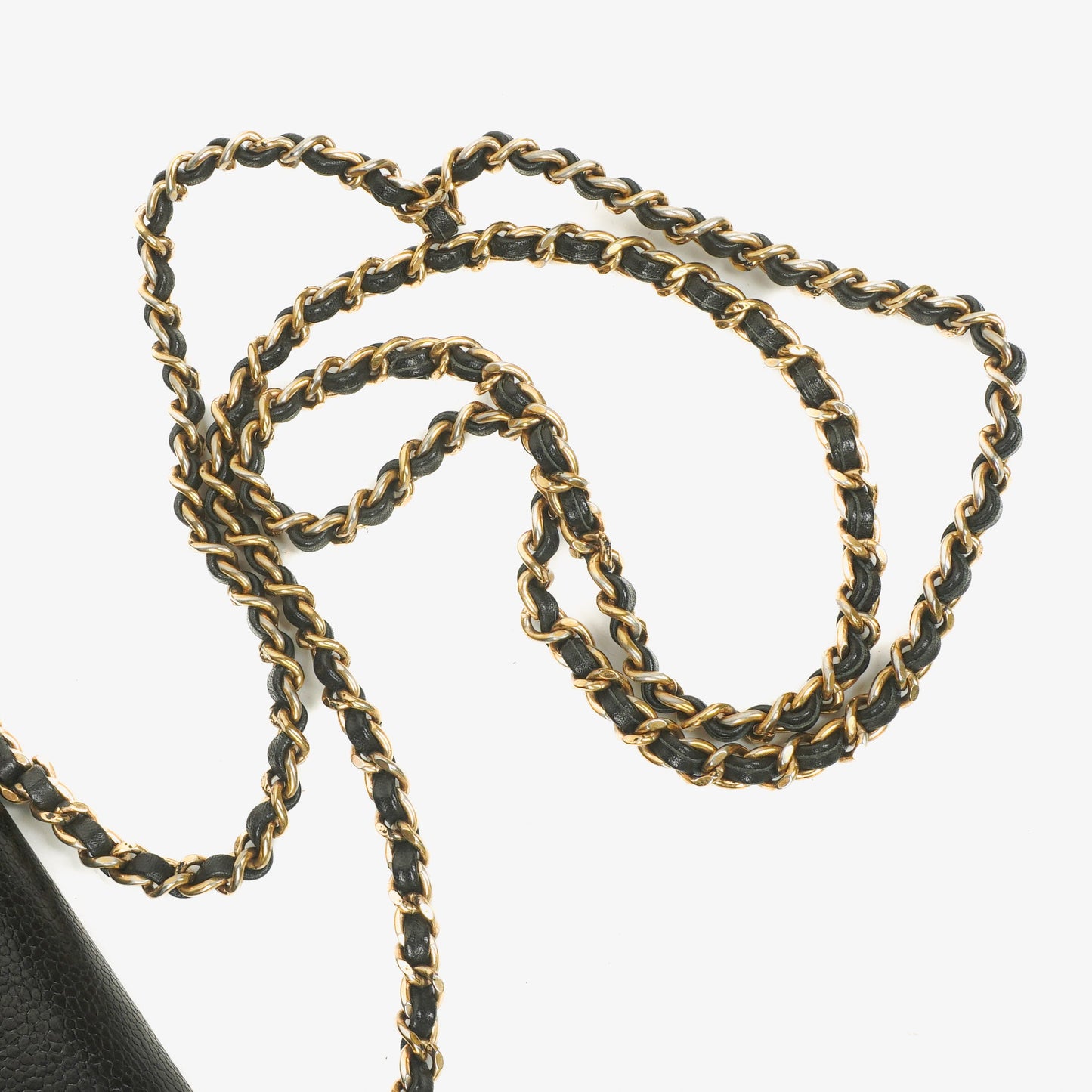 Chanel Timeless CC Wallet on Chain WOC in schwarzem Caviar