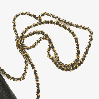 Chanel Timeless CC Wallet on Chain WOC in schwarzem Caviar