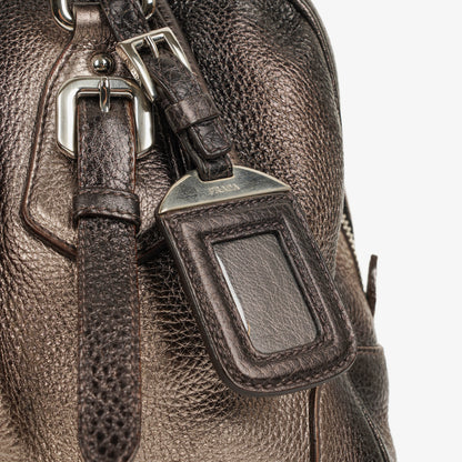 Prada Vitello Daino Antik Piombo Handtasche