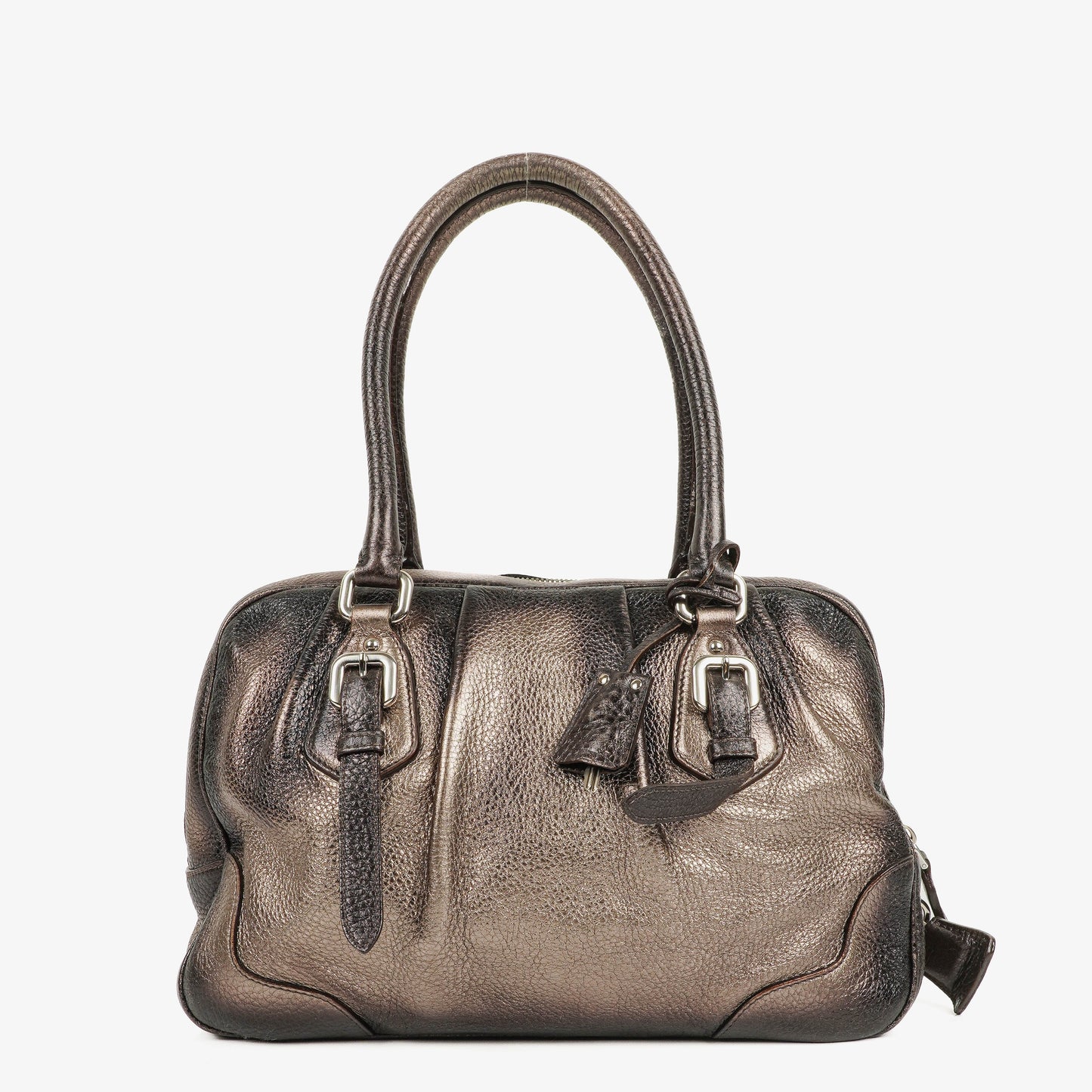 Prada Vitello Daino Antik Piombo Handtasche