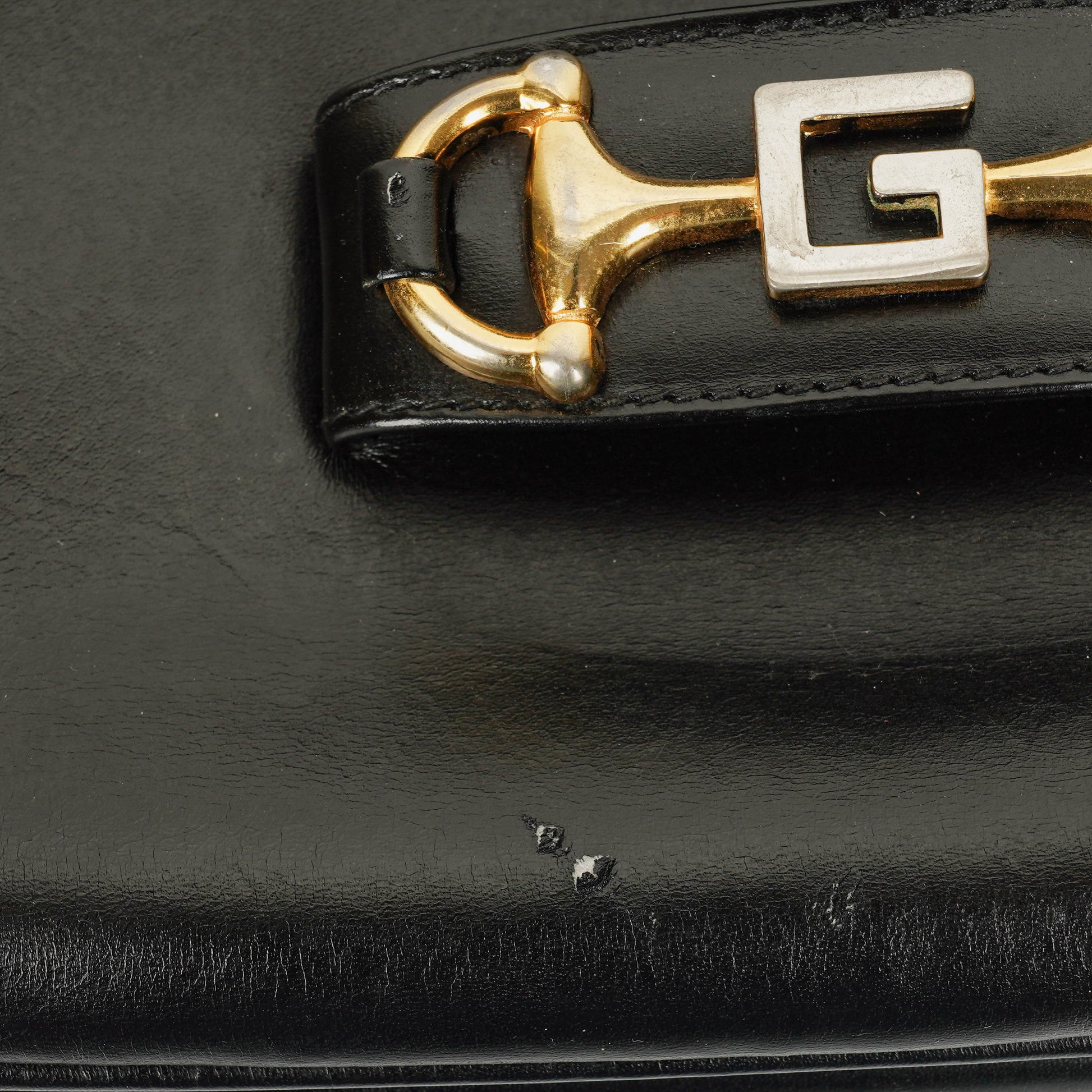 Gucci Horsebit 1955 Schultertasche in Schwarz