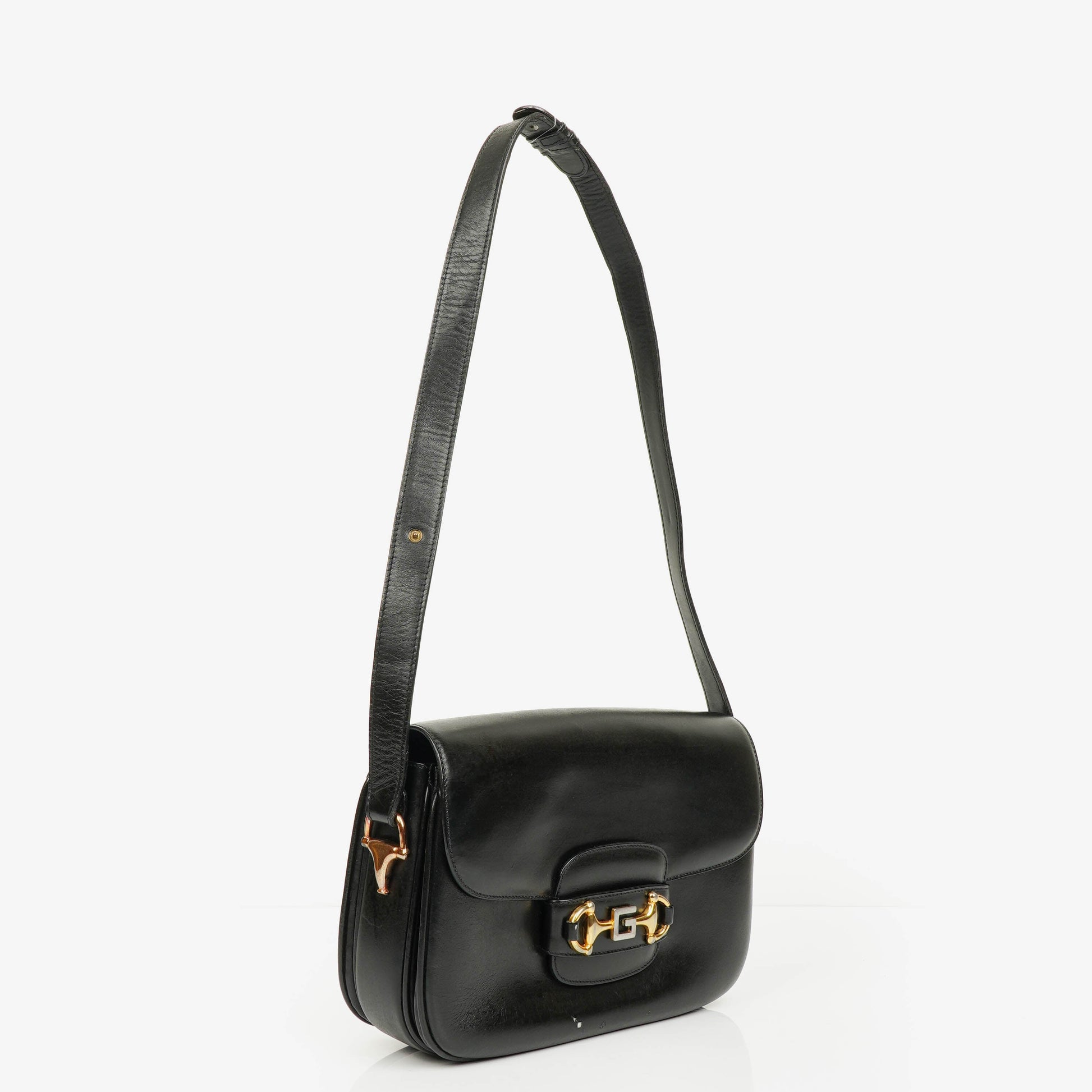 Gucci Horsebit 1955 Schultertasche in Schwarz