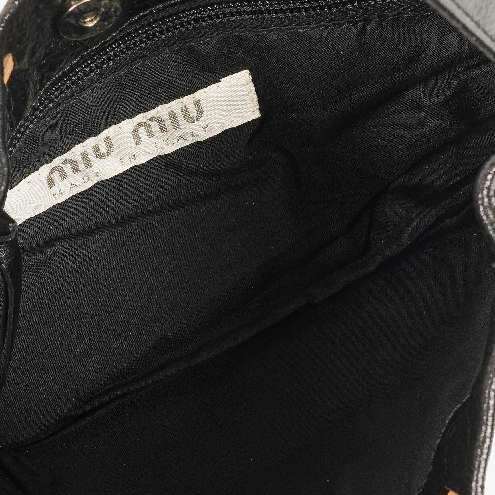 Miu Miu Shine schwarze Handtasche