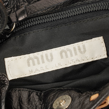 Miu Miu Shine schwarze Handtasche