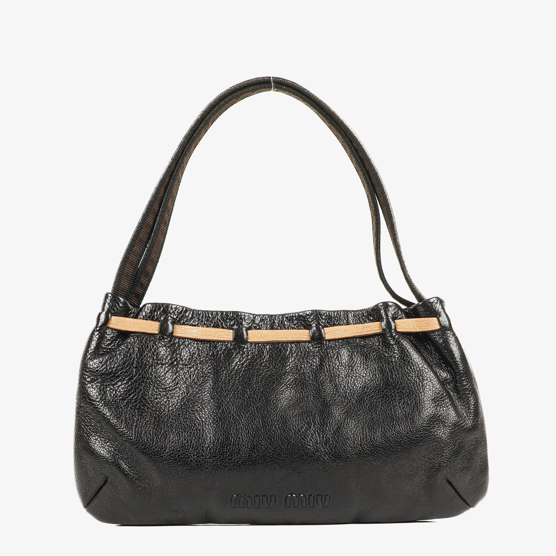 Miu Miu Shine schwarze Handtasche