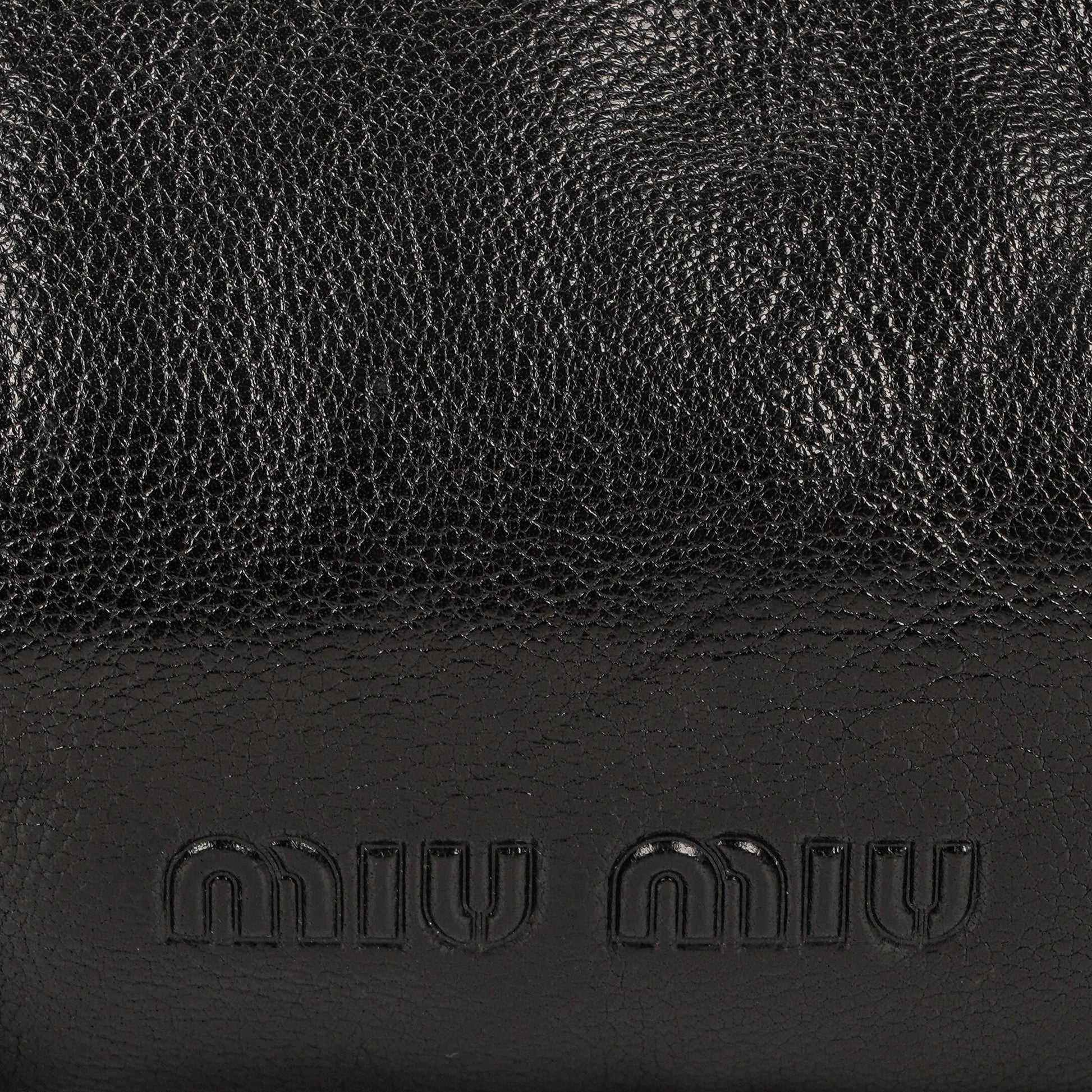 Miu Miu Shine schwarze Handtasche