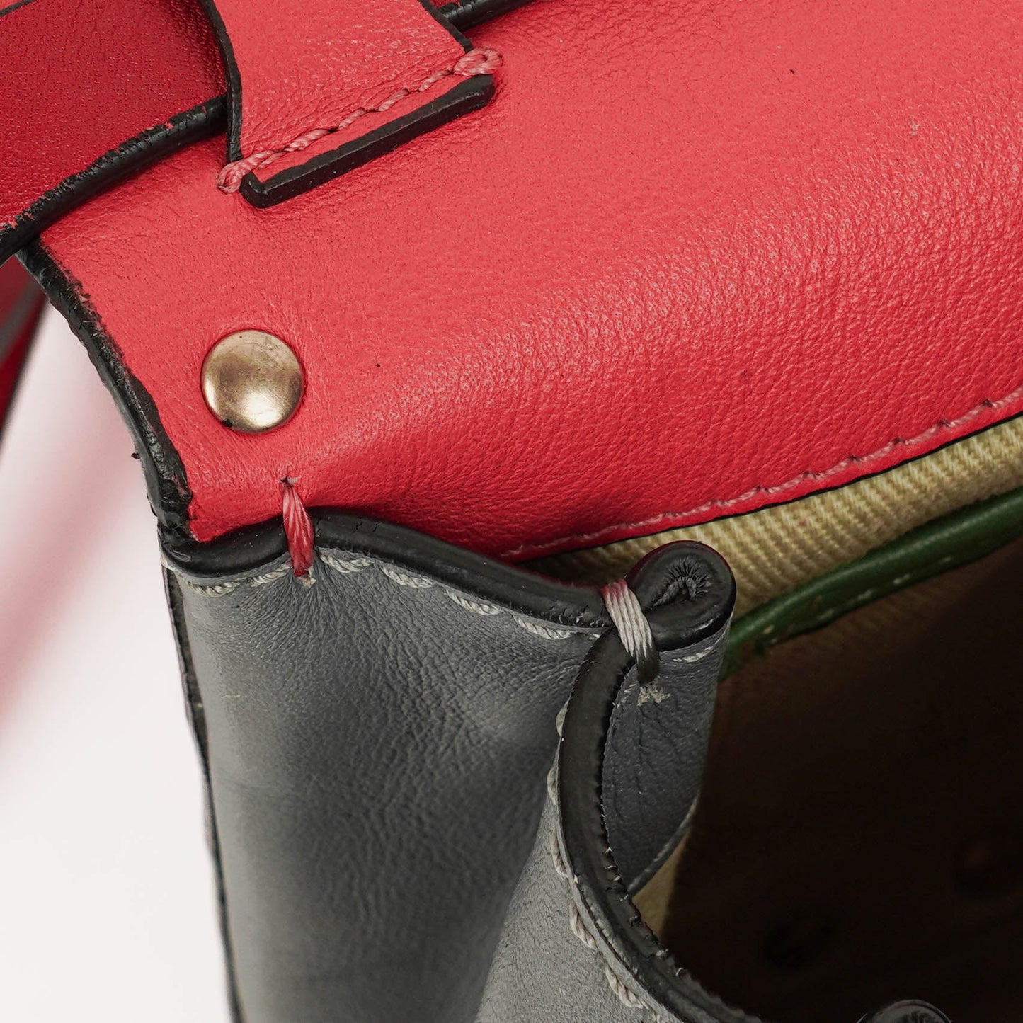 Valentino Garavani Rockstud Flip-Lock Klappentasche aus dreifarbigem Leder