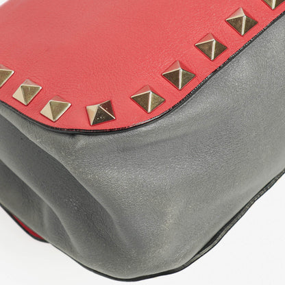 Valentino Garavani Rockstud Flip-Lock Klappentasche aus dreifarbigem Leder