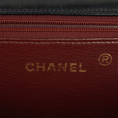 Chanel Classic Single Flap Tasche aus dunkelnavy gestepptem Lammleder mit 24K vergoldeter Hardware