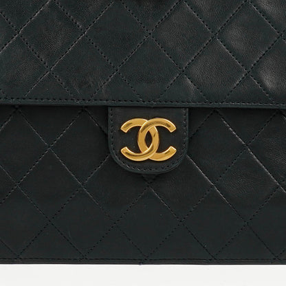 Chanel Classic Single Flap Tasche aus dunkelnavy gestepptem Lammleder mit 24K vergoldeter Hardware