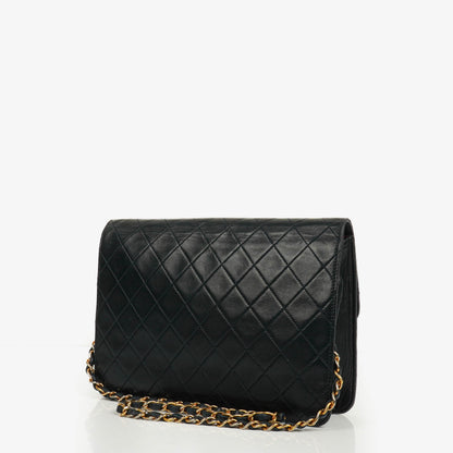 Chanel Classic Single Flap Tasche aus dunkelnavy gestepptem Lammleder mit 24K vergoldeter Hardware