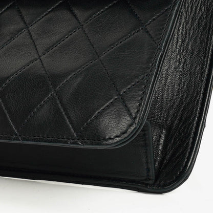 Chanel Classic Single Flap Tasche aus dunkelnavy gestepptem Lammleder mit 24K vergoldeter Hardware