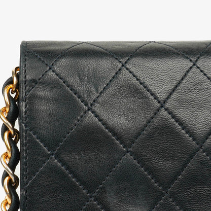 Chanel Classic Single Flap Tasche aus dunkelnavy gestepptem Lammleder mit 24K vergoldeter Hardware