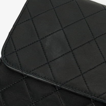 Chanel Classic Single Flap Tasche aus dunkelnavy gestepptem Lammleder mit 24K vergoldeter Hardware