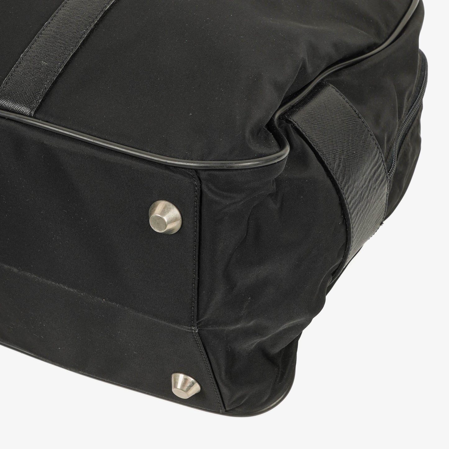 Prada Viaggio Reisetasche aus schwarzem Nylon und Nero Leder