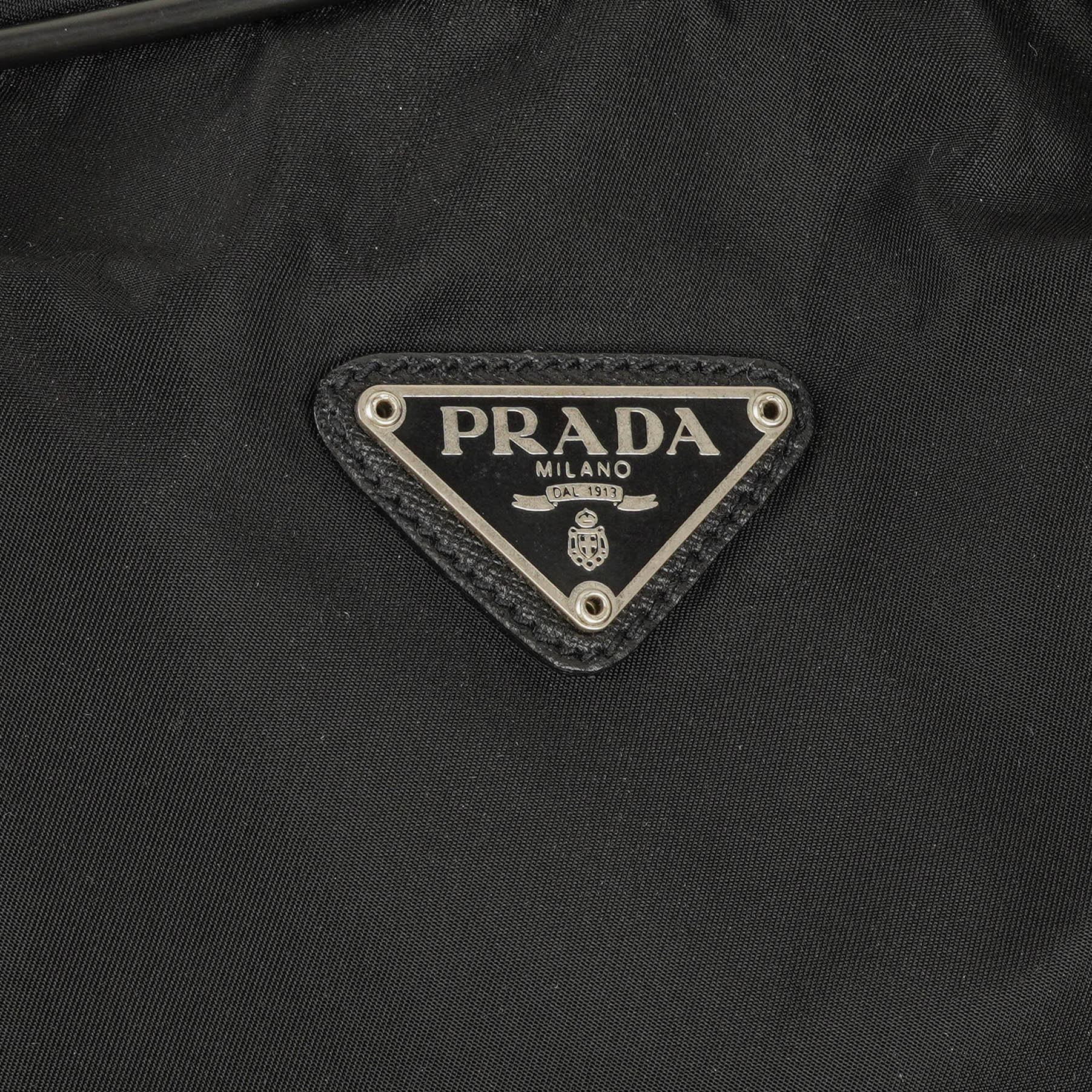 Prada Viaggio Reisetasche aus schwarzem Nylon und Nero Leder