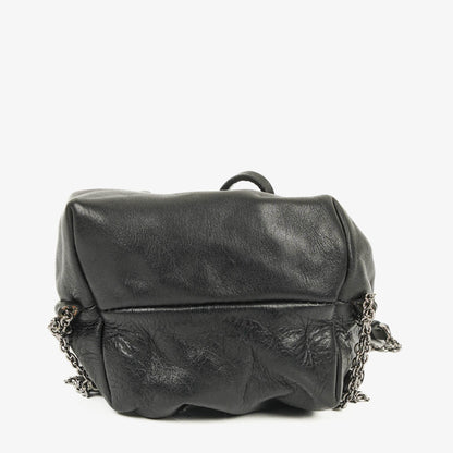 Miu Miu Mini Bucket schwarze Leder Schultertasche