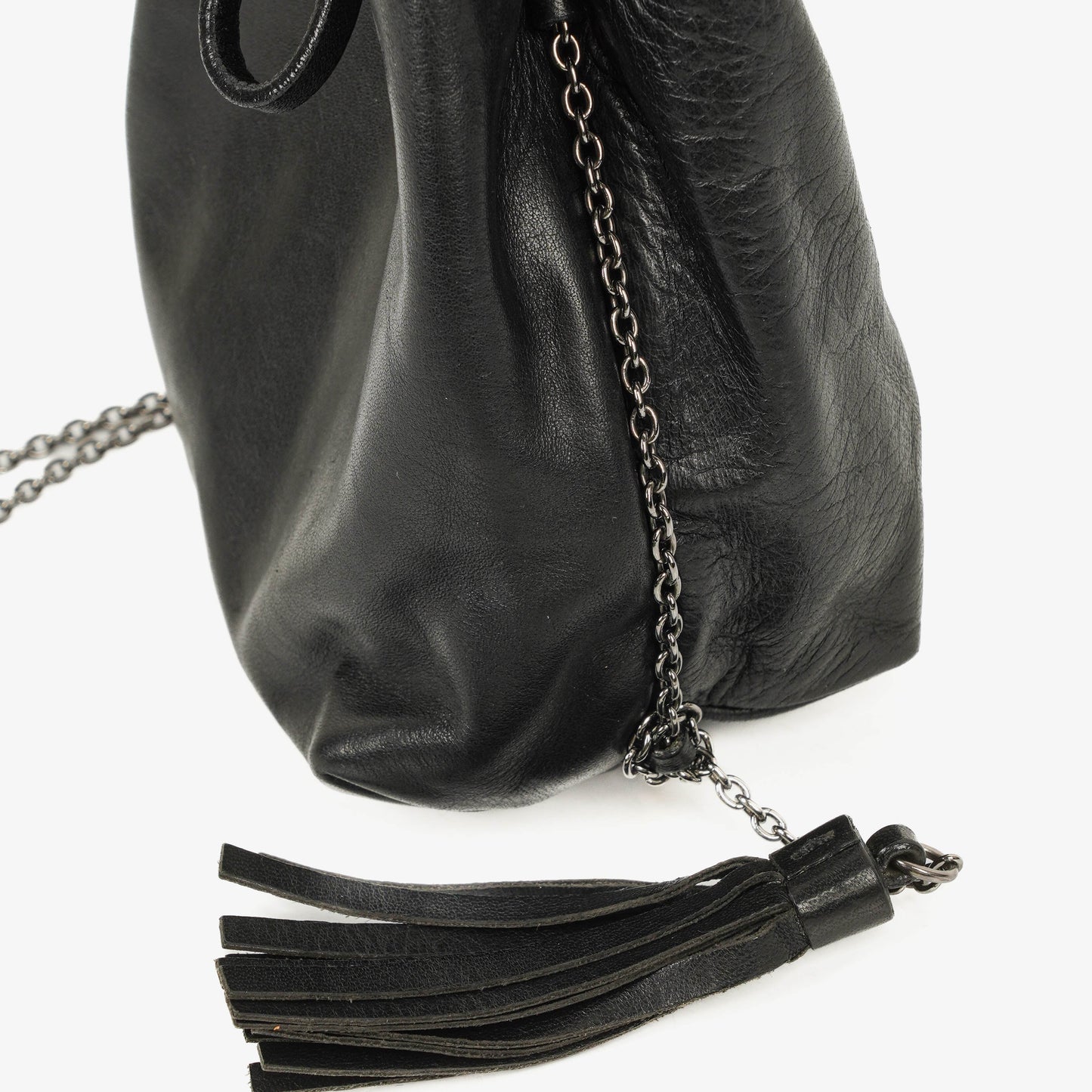 Miu Miu Mini Bucket schwarze Leder Schultertasche