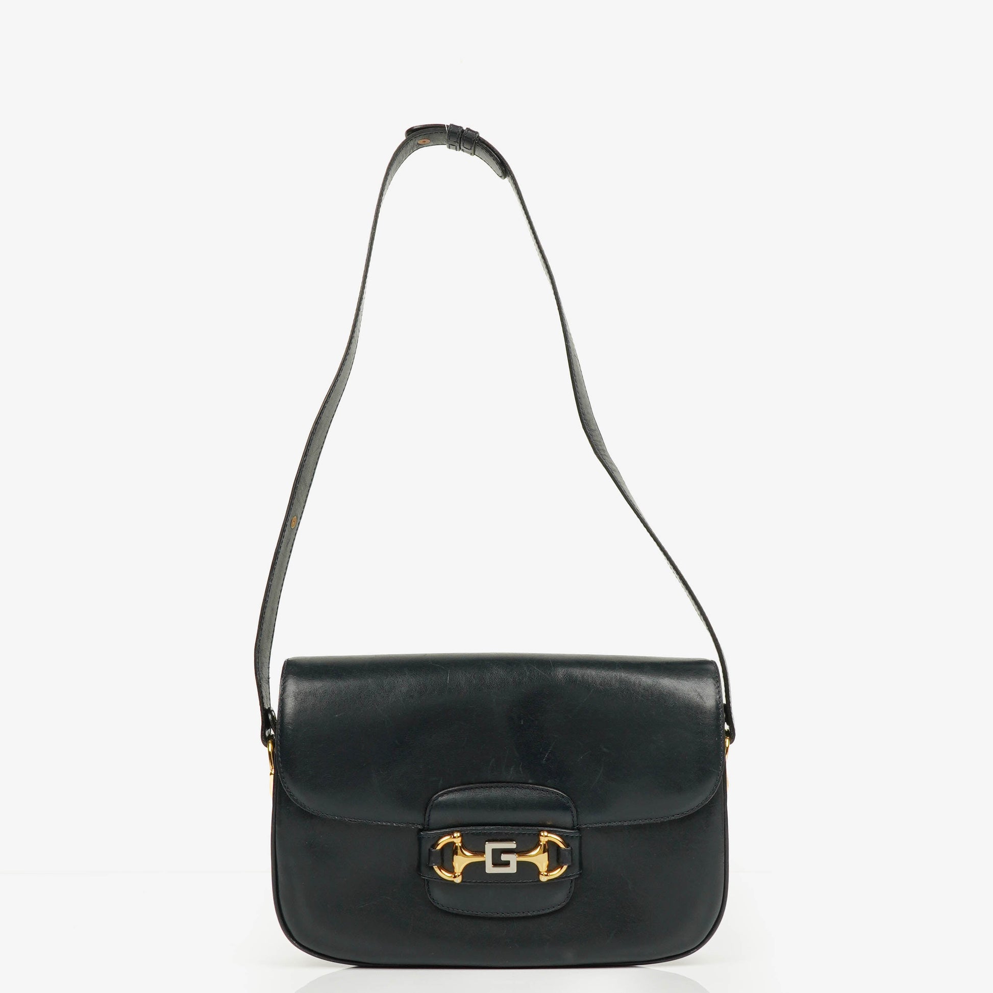 Gucci Horsebit 1955 Schultertasche in Navy