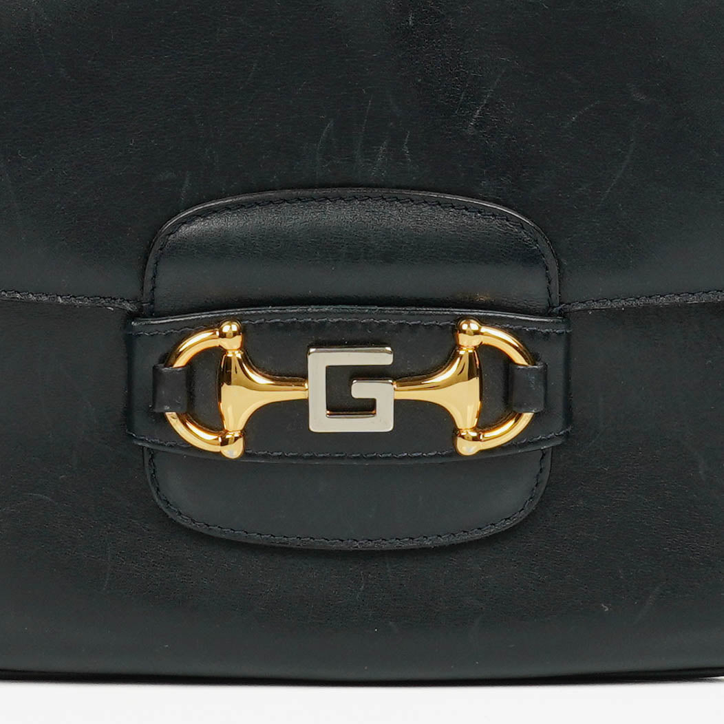 Gucci Horsebit 1955 Schultertasche in Navy