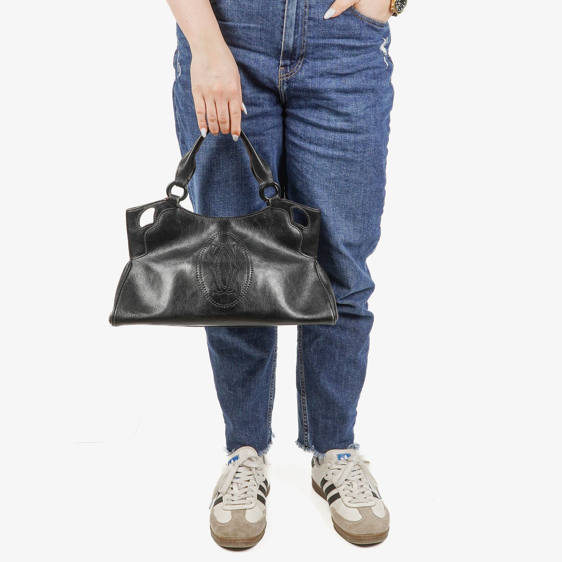 Cartier Marcello de Cartier Handtasche aus genarbtem Leder