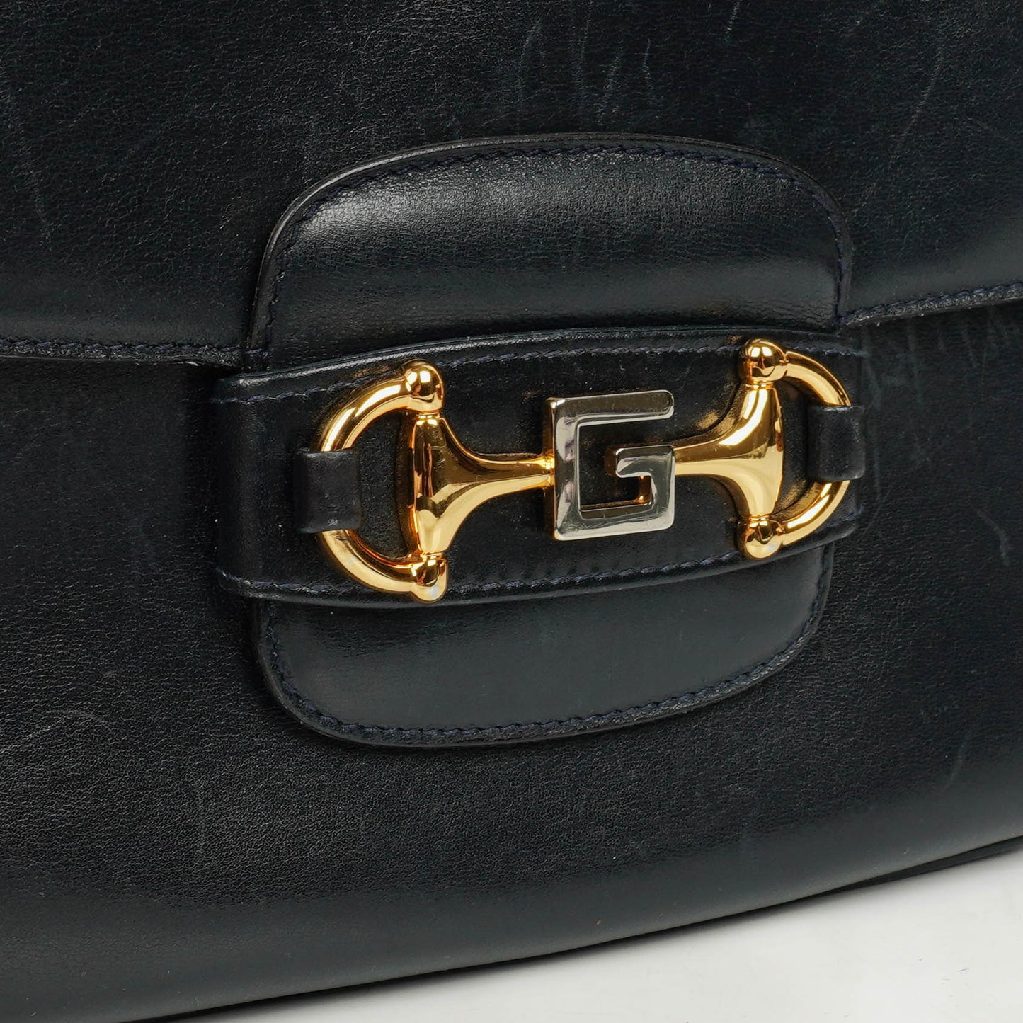 Gucci Horsebit 1955 Schultertasche in Navy