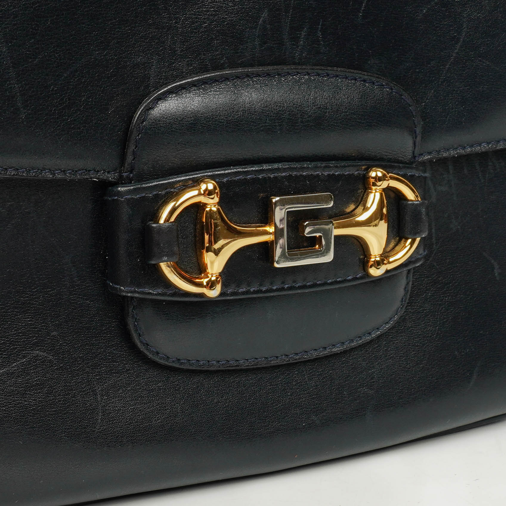 Gucci Horsebit 1955 Schultertasche in Navy