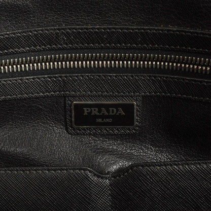 Prada Saffiano Aktentasche aus schwarzem Leder