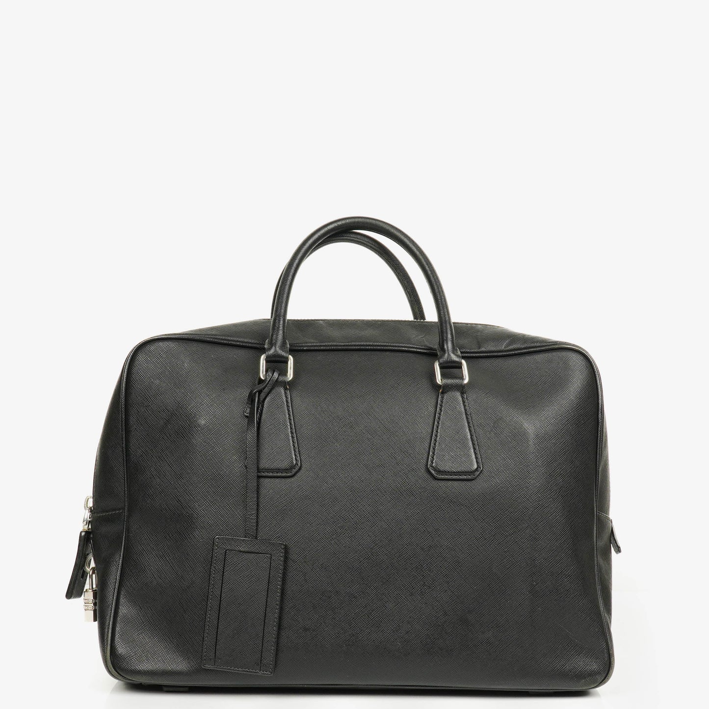Prada Saffiano Aktentasche aus schwarzem Leder