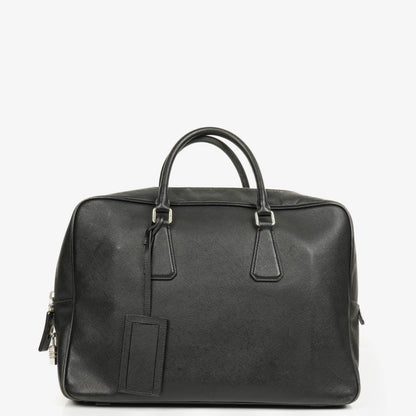 Prada Saffiano Aktentasche aus schwarzem Leder