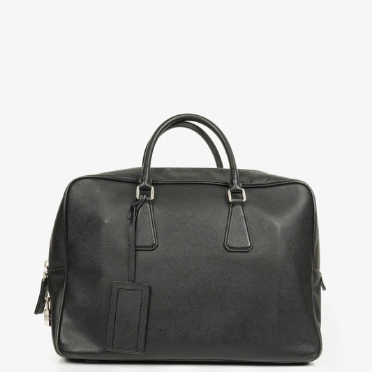 Prada Saffiano Aktentasche aus schwarzem Leder