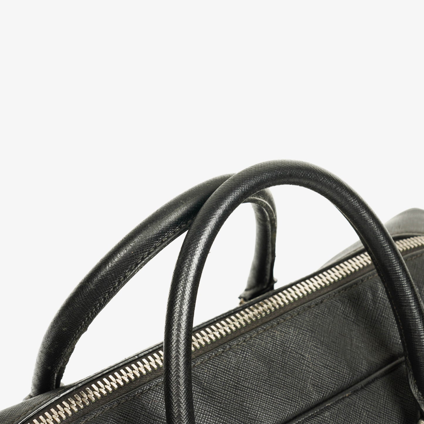 Prada Saffiano Aktentasche aus schwarzem Leder