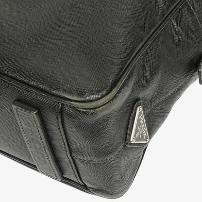 Prada Saffiano Aktentasche aus schwarzem Leder