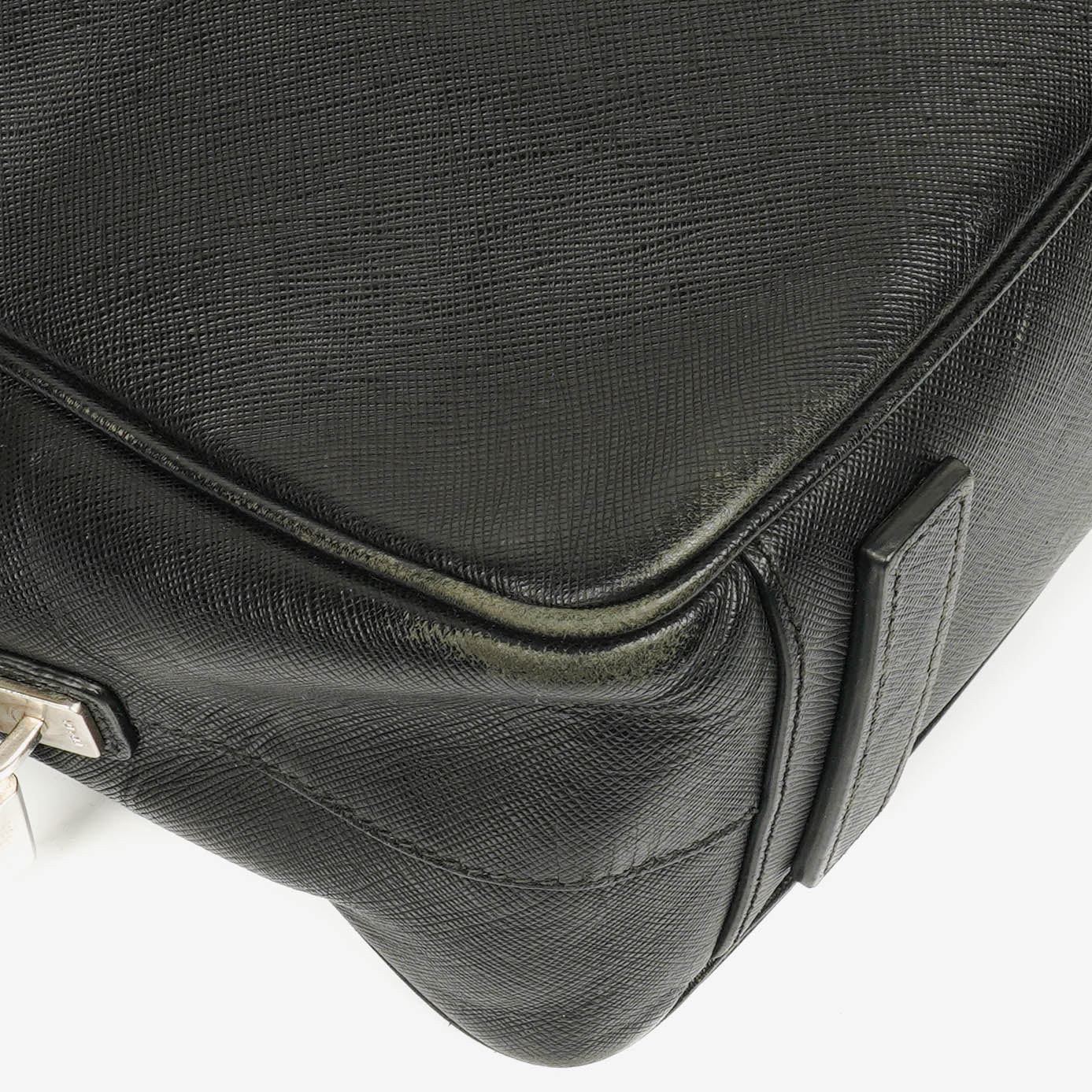 Prada Saffiano Aktentasche aus schwarzem Leder