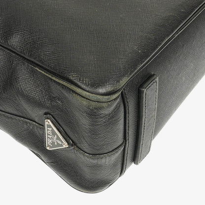 Prada Saffiano Aktentasche aus schwarzem Leder