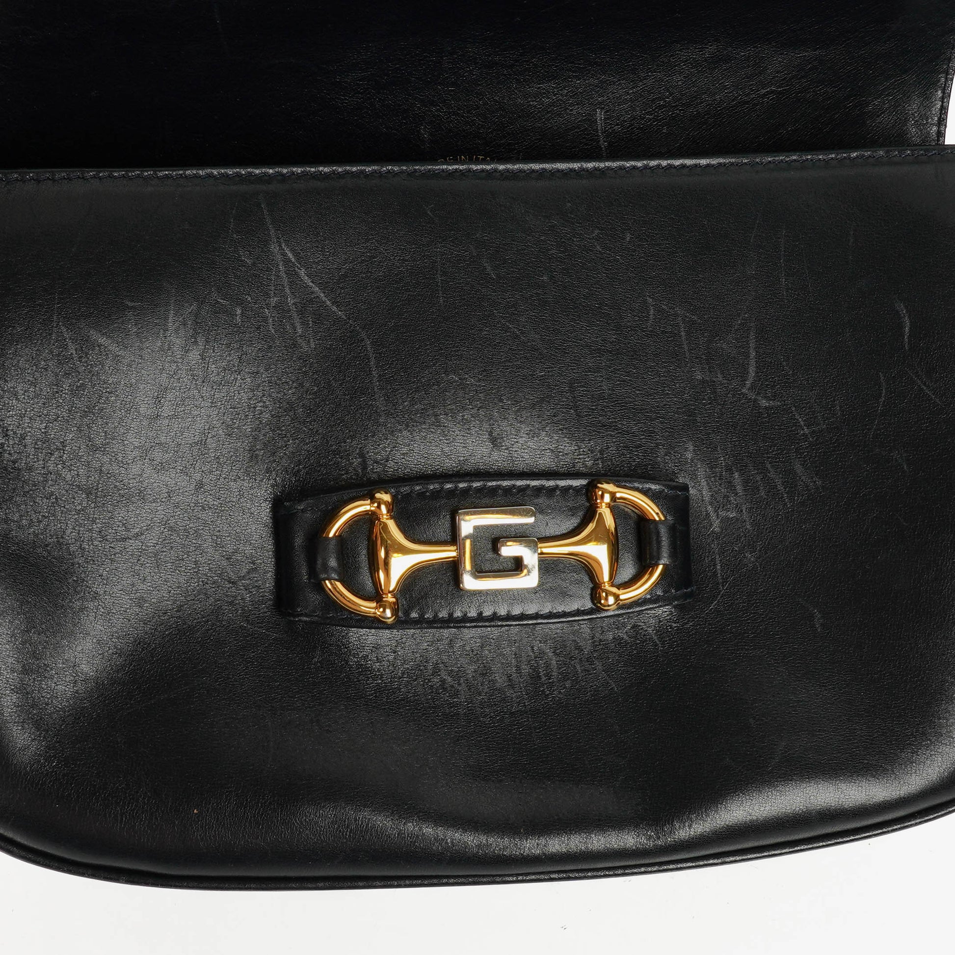 Gucci Horsebit 1955 Schultertasche in Navy