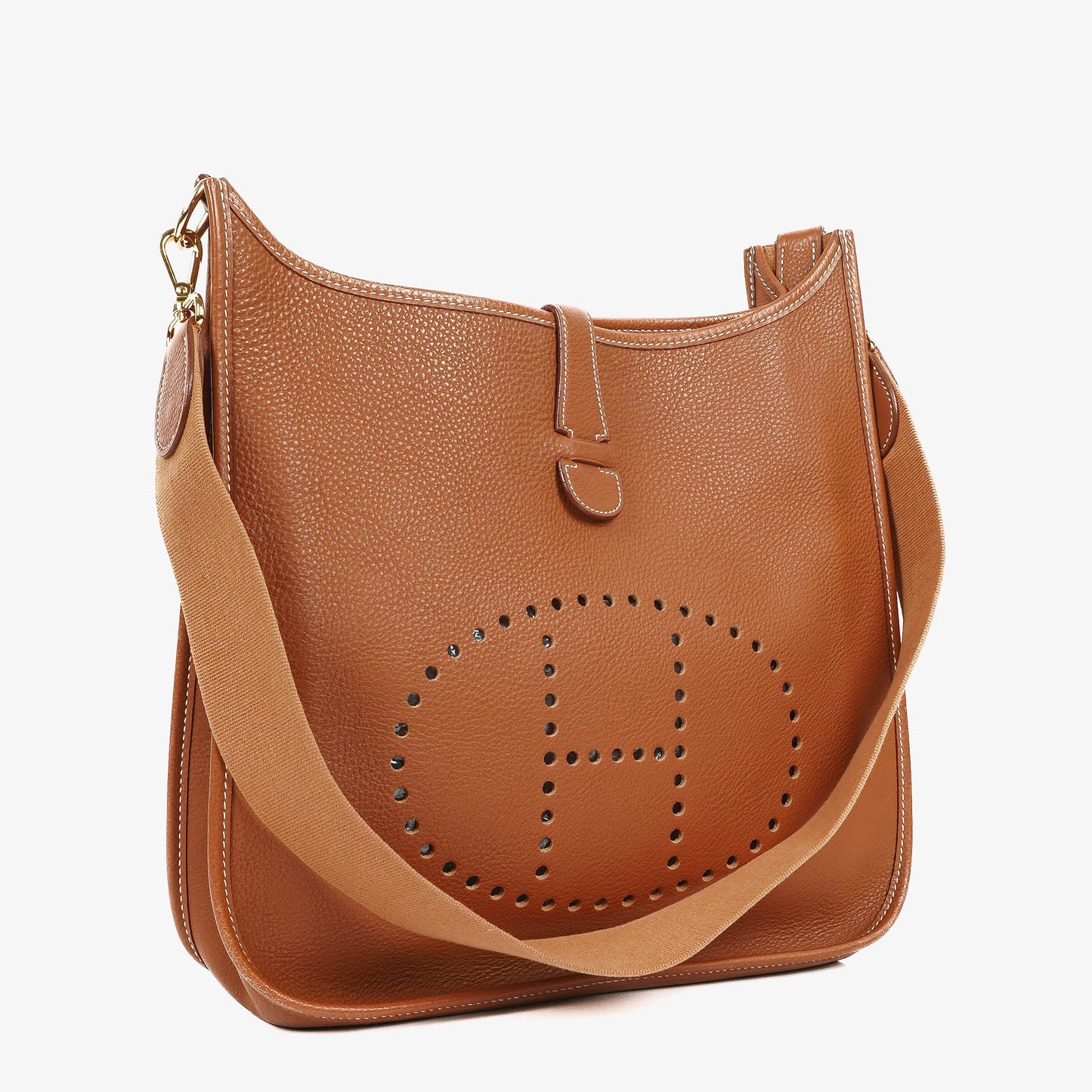 Hermès Evelyne I 32 Gold Taurillon Clemence Leder Schultertasche
