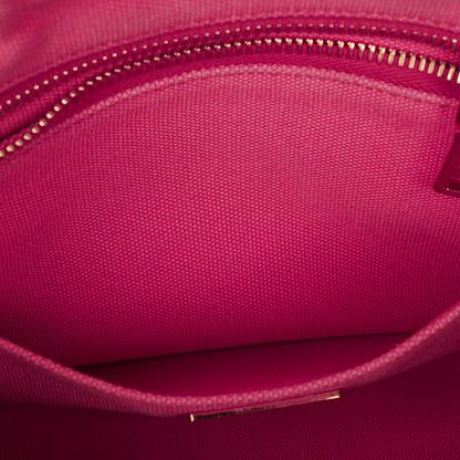 Prada Peonia Canapa Denim Logo Tote Bag