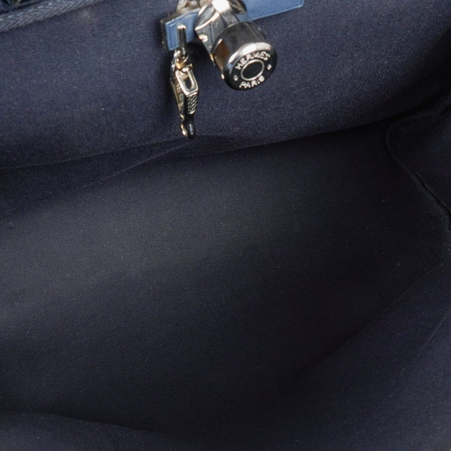 Hermès Herbag Navy Canvas Vache Hunter MM 2-in-1 Tasche