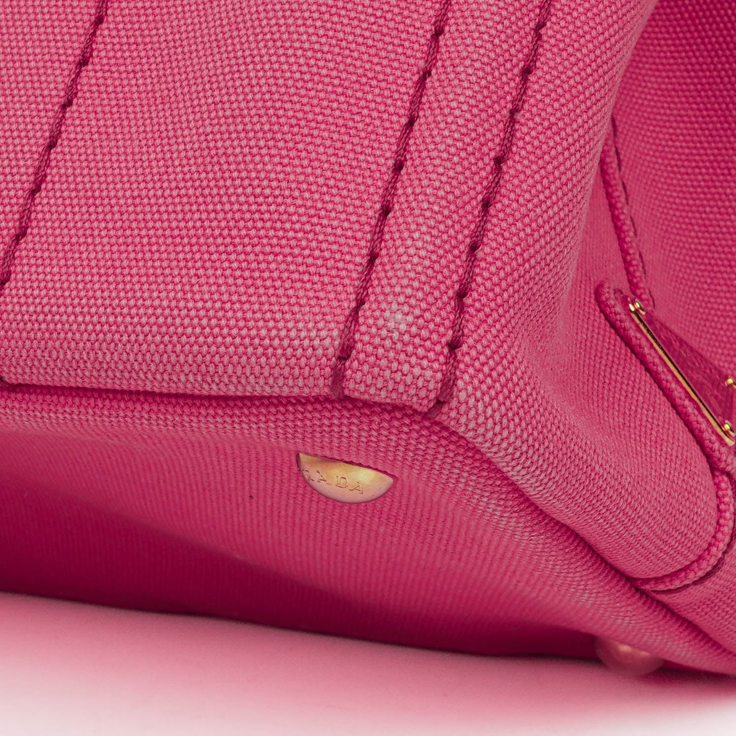 Prada Peonia Canapa Denim Logo Tote Bag