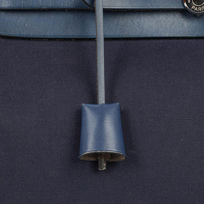 Hermès Herbag Navy Canvas Vache Hunter MM 2-in-1 Tasche