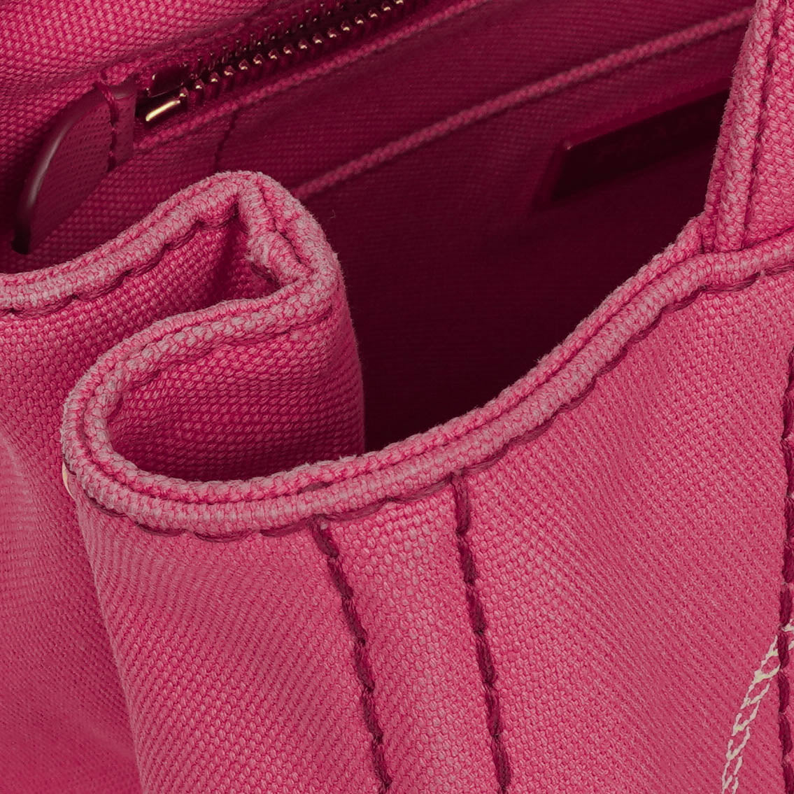 Prada Peonia Canapa Denim Logo Tote Bag