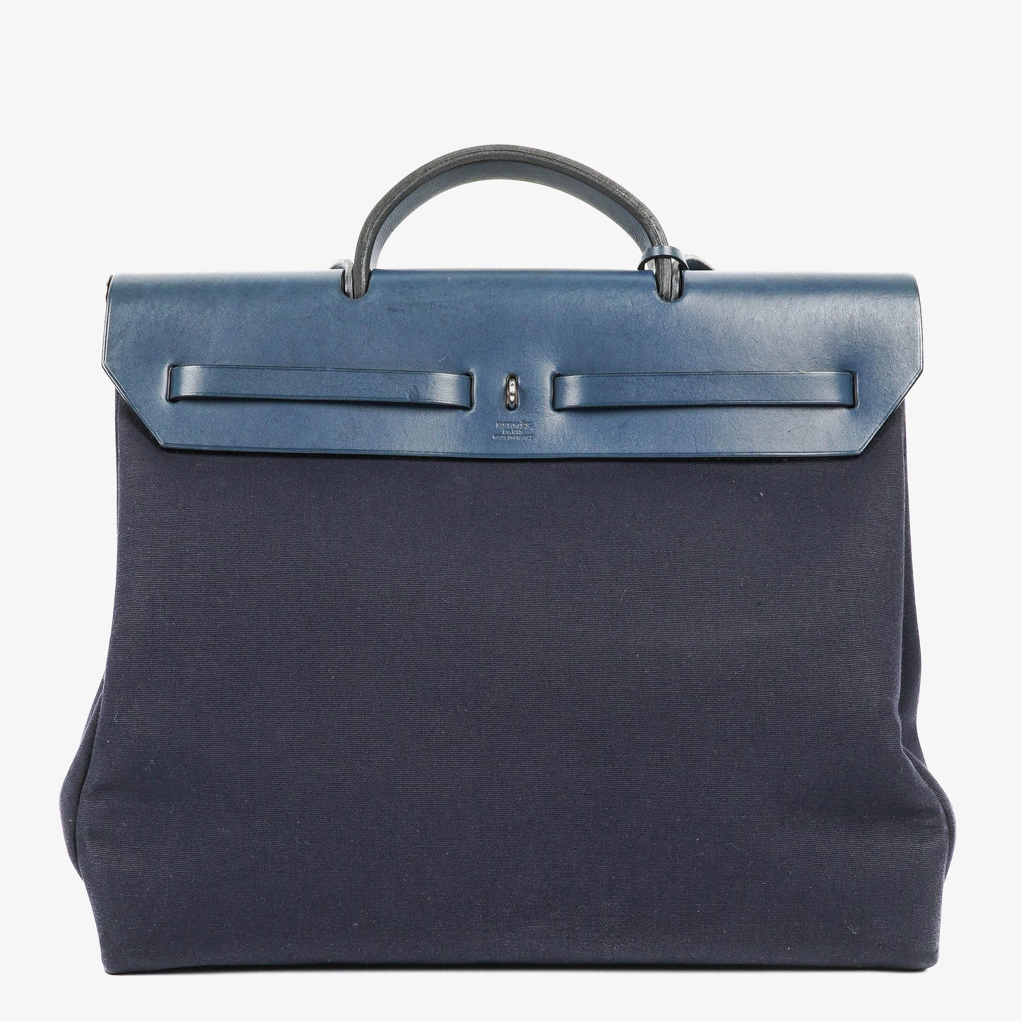 Hermès Herbag Navy Canvas Vache Hunter MM 2-in-1 Tasche