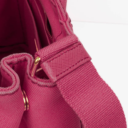 Prada Peonia Canapa Denim Logo Tote Bag