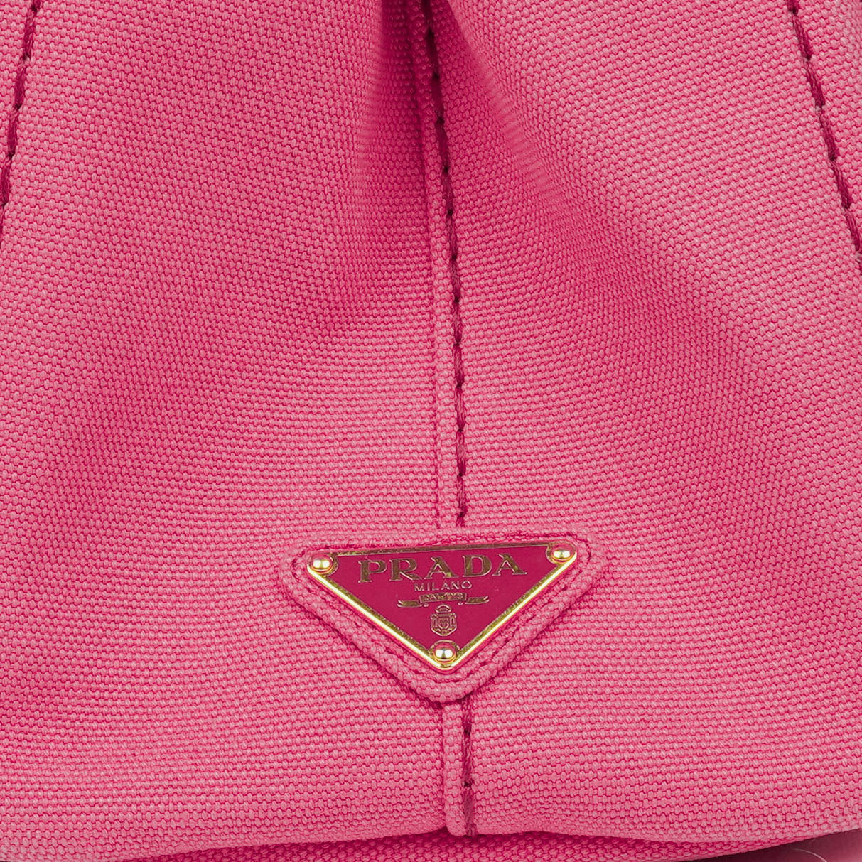Prada Peonia Canapa Denim Logo Tote Bag