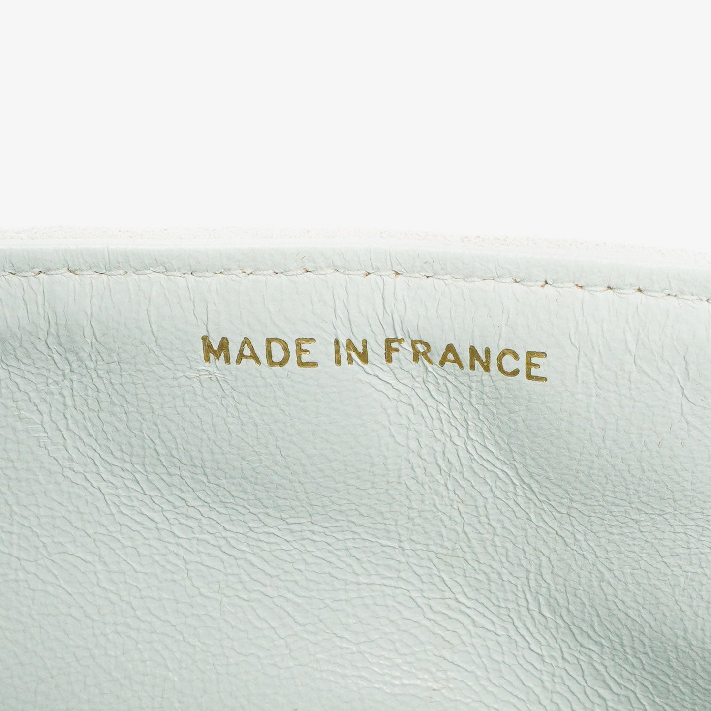 Chanel Vintage Mini Flap Tasche aus hellblauem gestepptem Wildleder