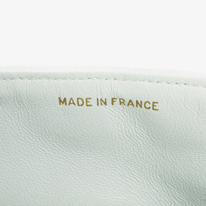 Chanel Vintage Mini Flap Tasche aus hellblauem gestepptem Wildleder